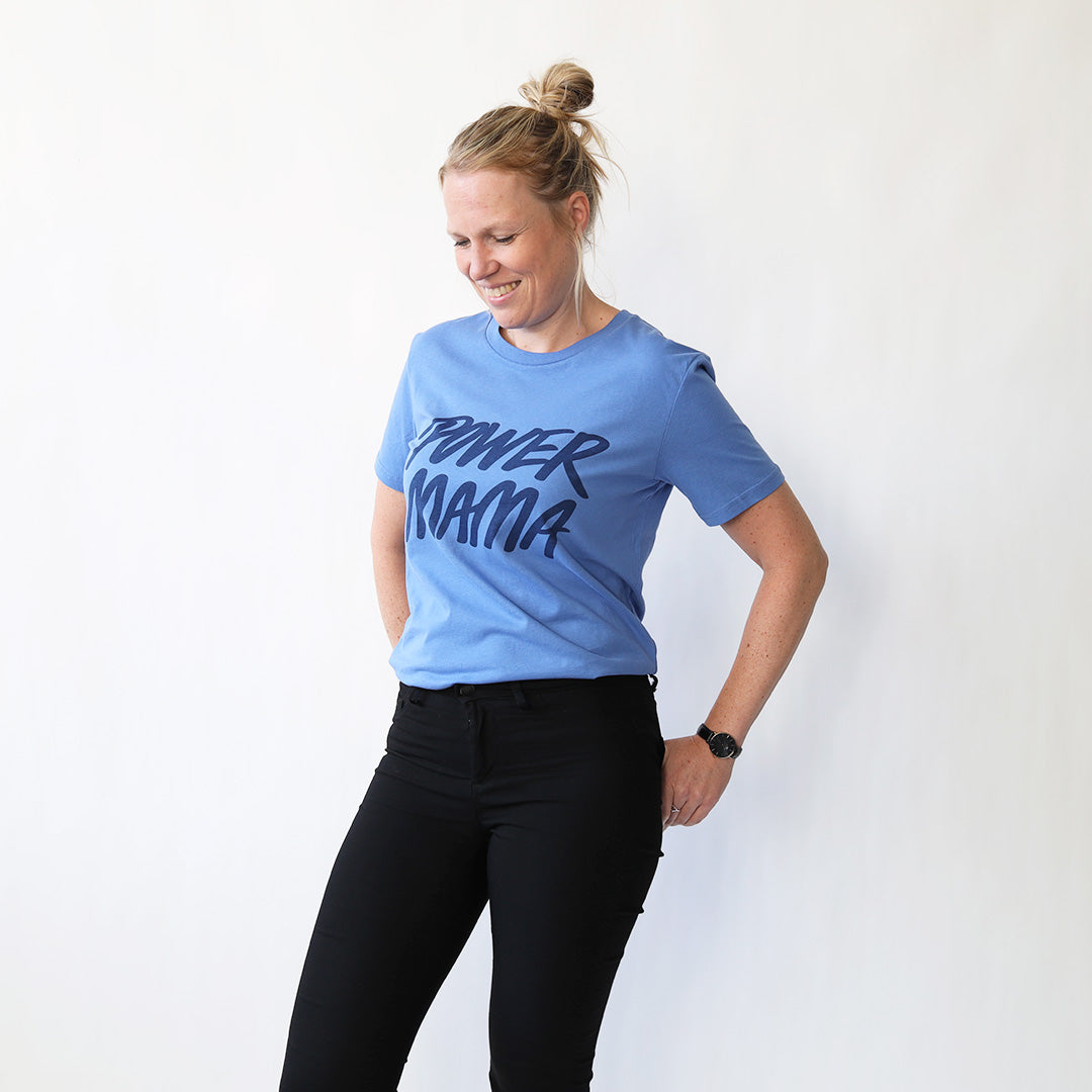 Power Mama T-shirt Blå