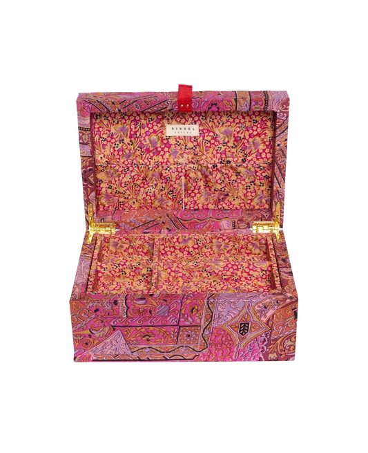 Jacita silke smykkeskrin pink