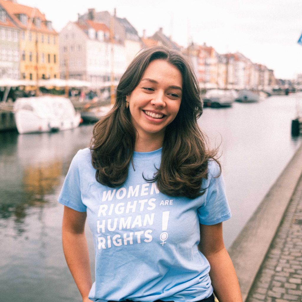 Women's rights are human rights - blå t-tröja