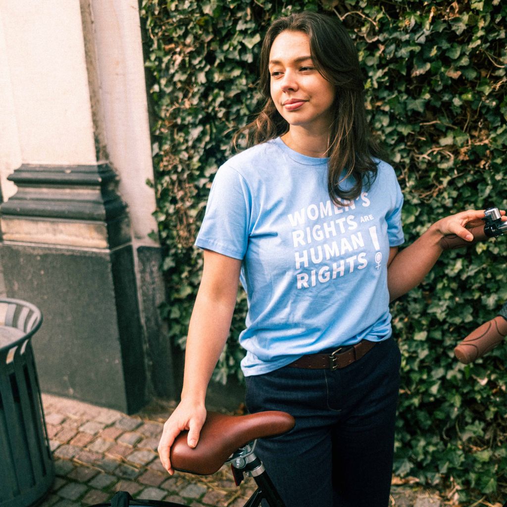 Women's rights are human rights - blå t-tröja