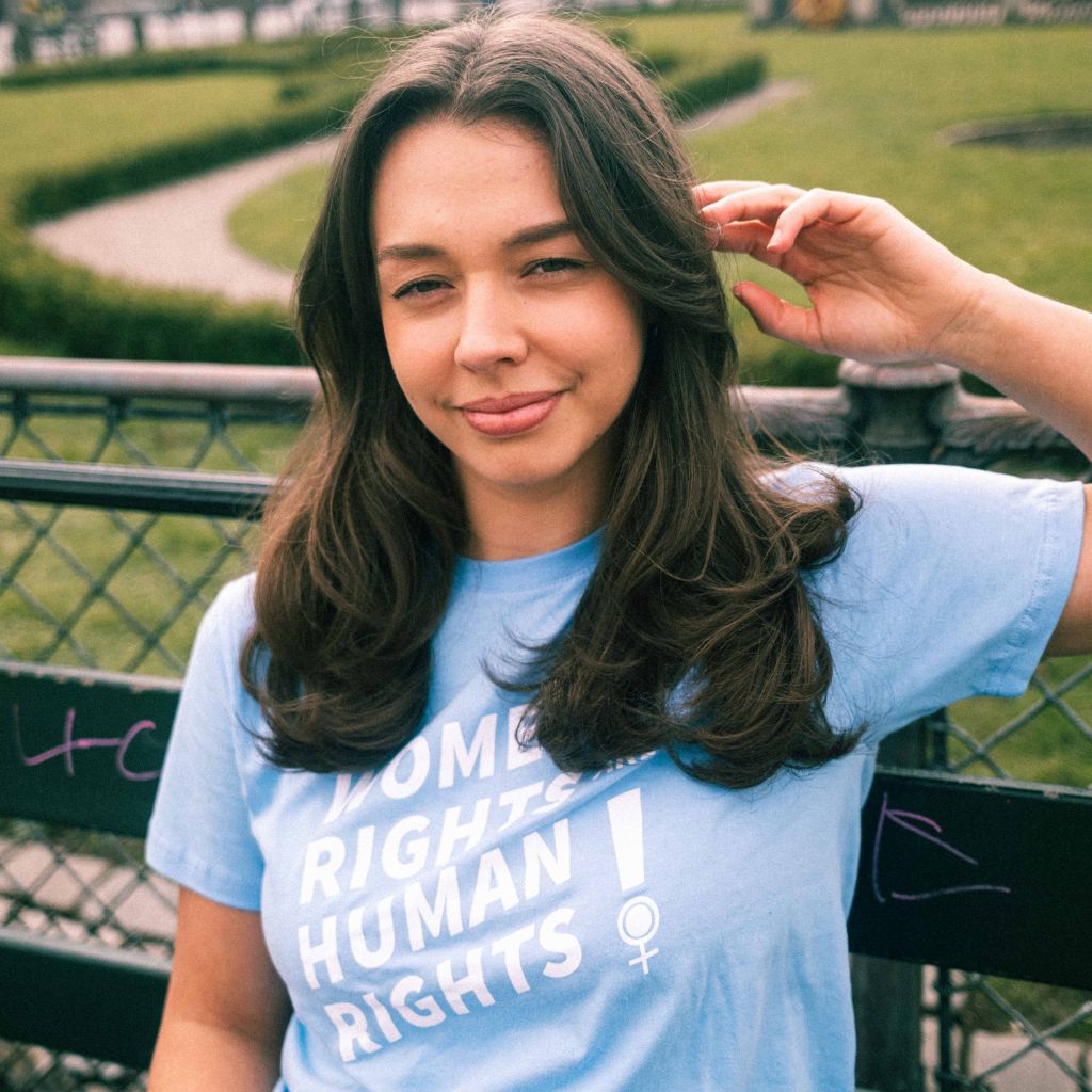 Women's rights are human rights - blå t-tröja